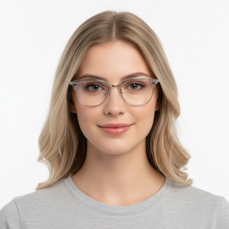 Browline Silver Eyeglasses
