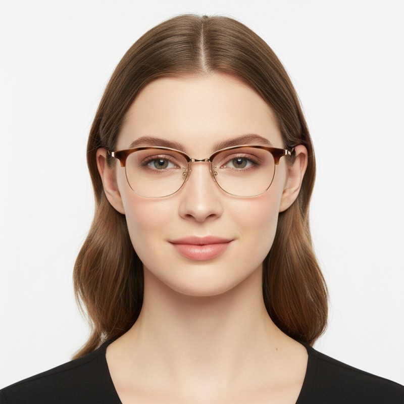 Browline Tortoise Eyeglasses