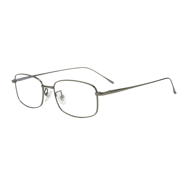Rectangle Gunmetal Eyeglasses