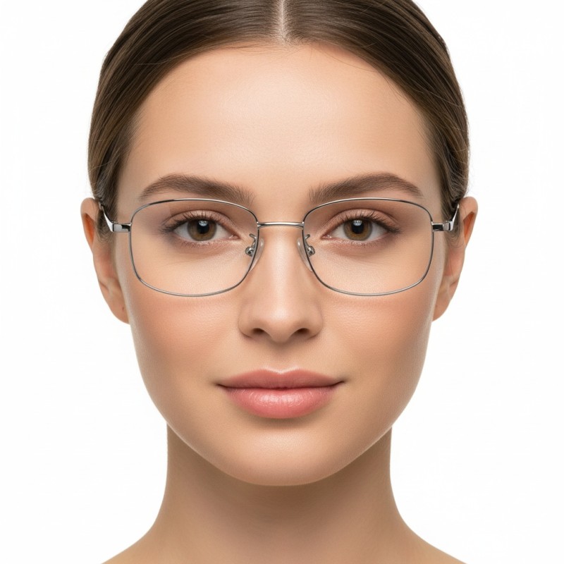 Rectangle Silver Eyeglasses