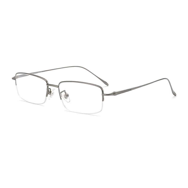 Rectangle Gunmetal Eyeglasses