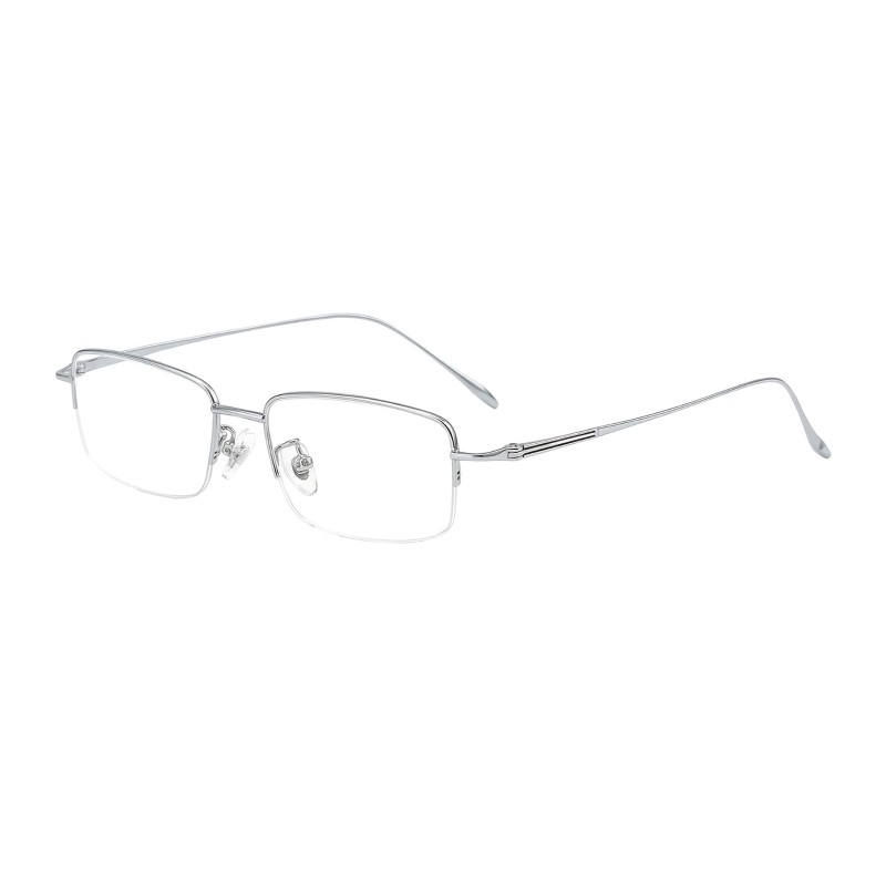 Rectangle Silver Eyeglasses