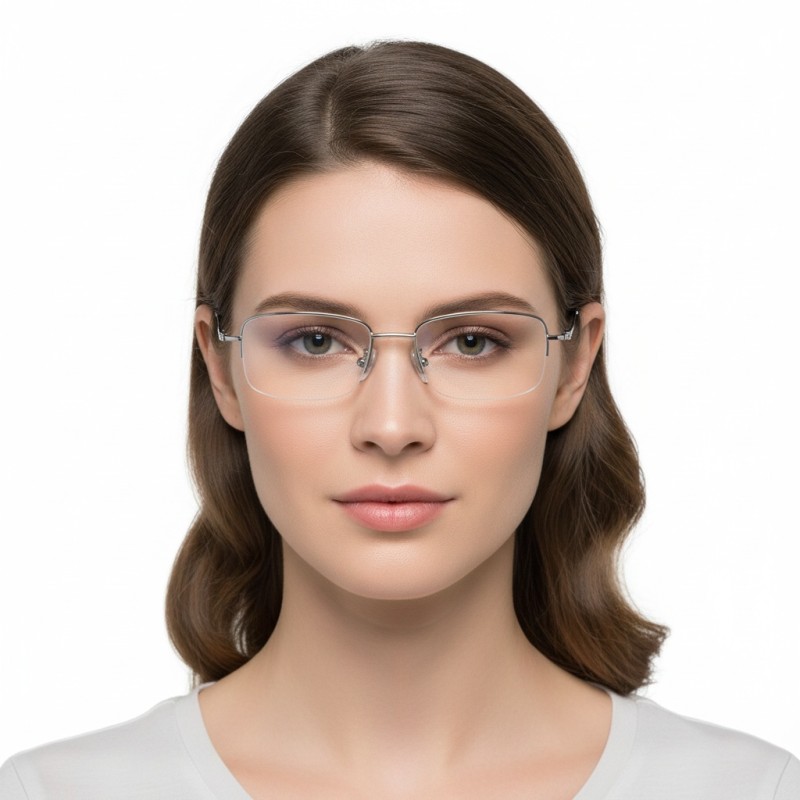 Rectangle Silver Eyeglasses