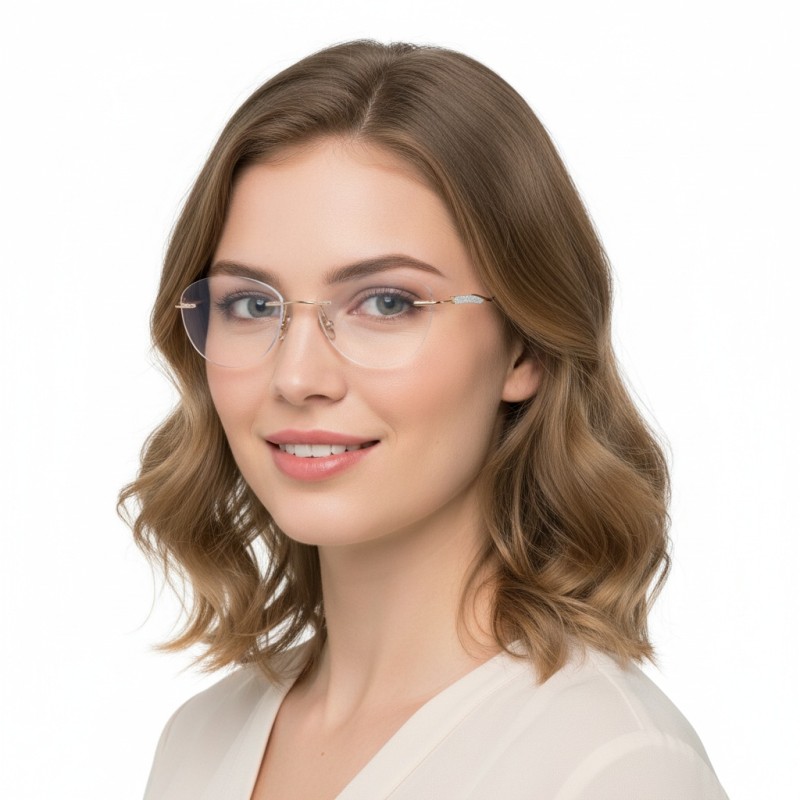 Cat Eye Blue Eyeglasses