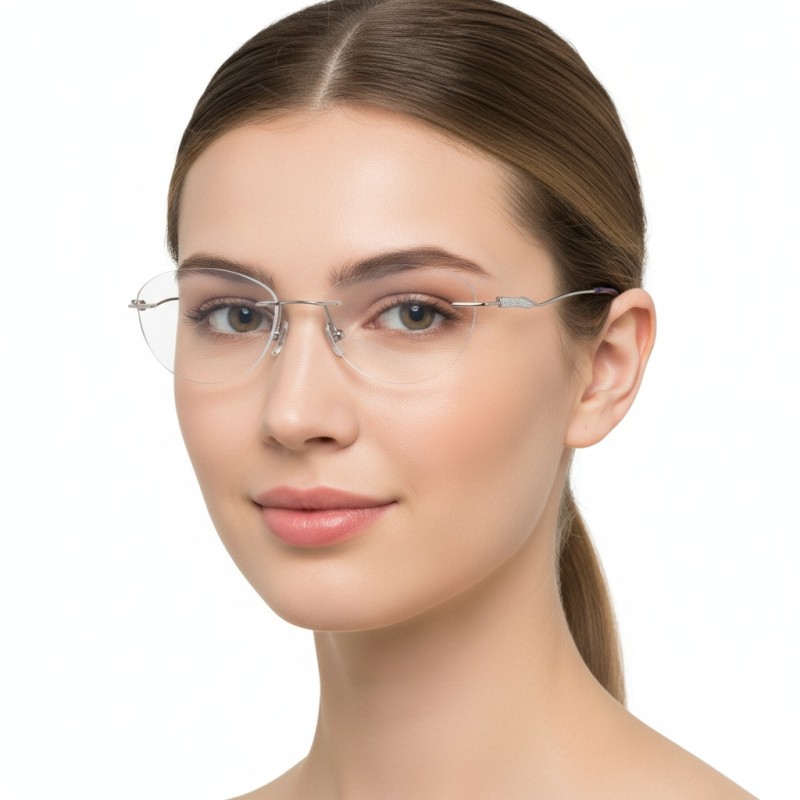 Cat Eye Purple Eyeglasses