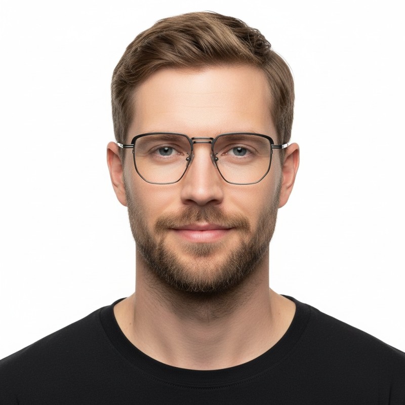 Aviator Black Gunmetal Eyeglasses