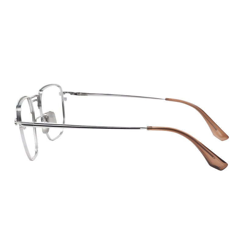 Aviator Black Silver Eyeglasses