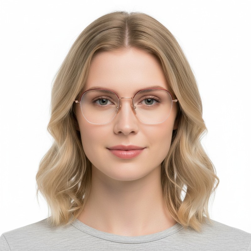 Polygon Burgundy Eyeglasses