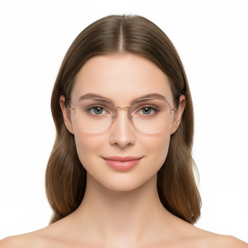 Polygon Rose Gold Eyeglasses