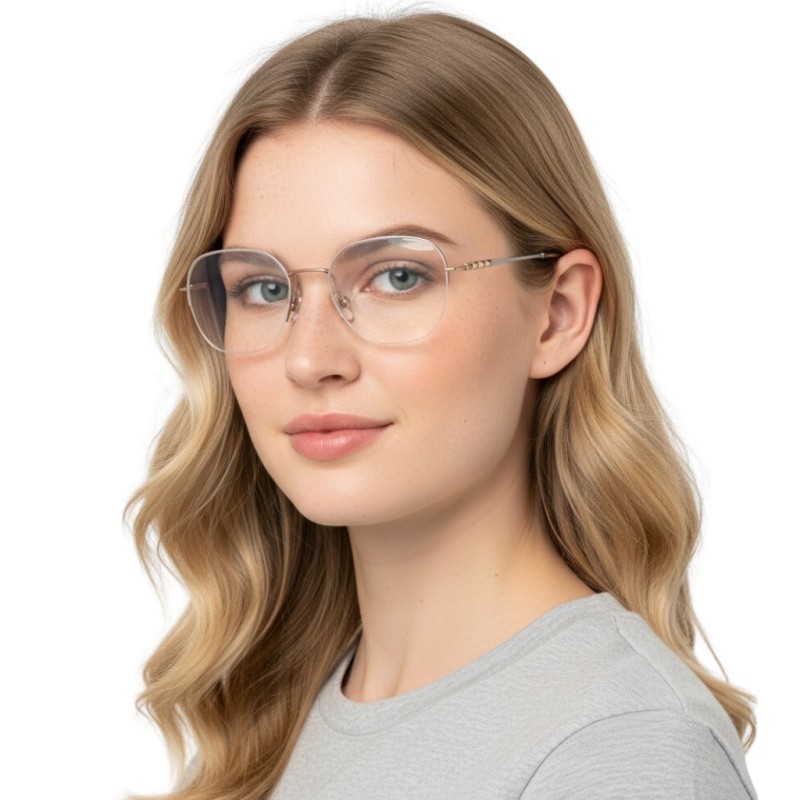 Polygon White Eyeglasses