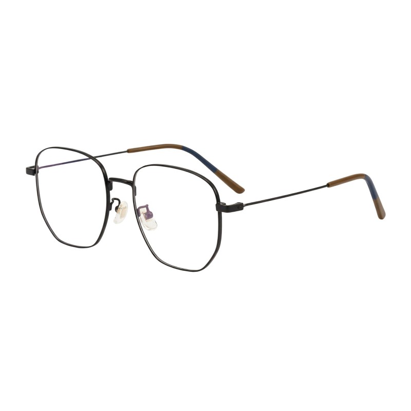 Polygon Black Eyeglasses