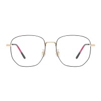 Polygon Black Gold Eyeglasses