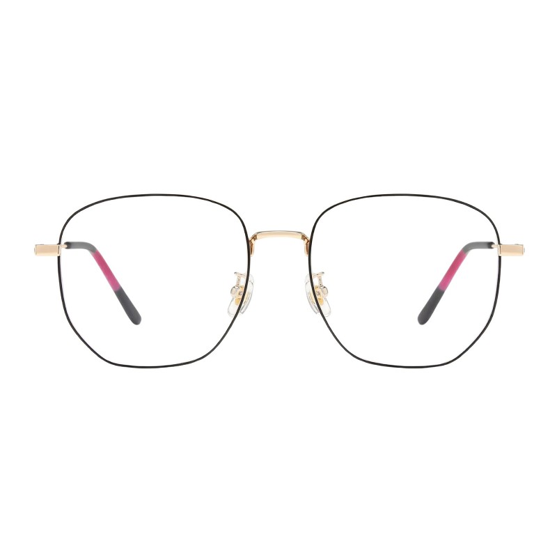 Polygon Black Gold Eyeglasses