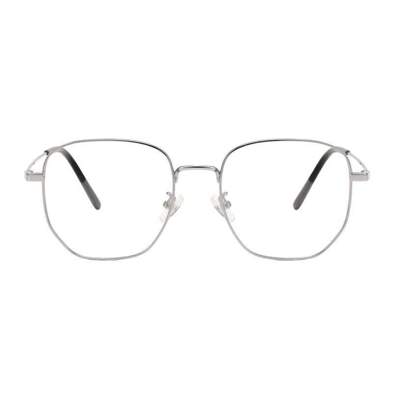Polygon Silver Eyeglasses