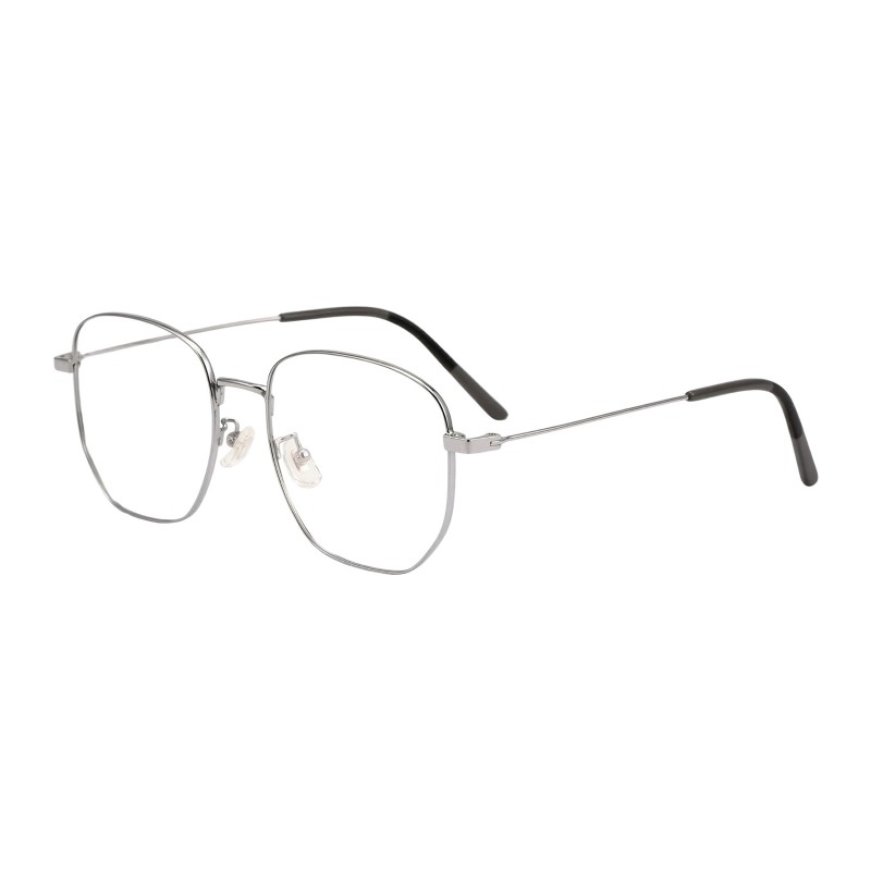 Polygon Silver Eyeglasses