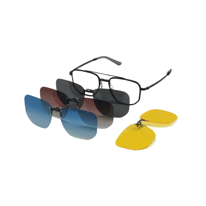 Polygon Black Eyeglasses