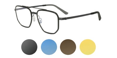 Polygon Black Eyeglasses