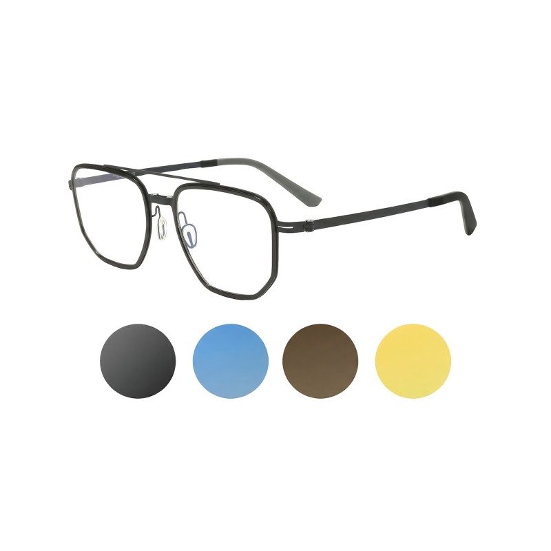 Polygon Black Eyeglasses