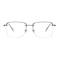 Rectangle Gunmetal Eyeglasses