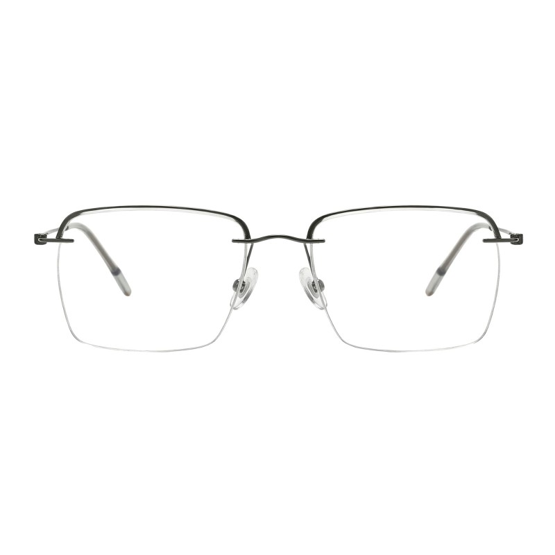 Rectangle Gunmetal Eyeglasses