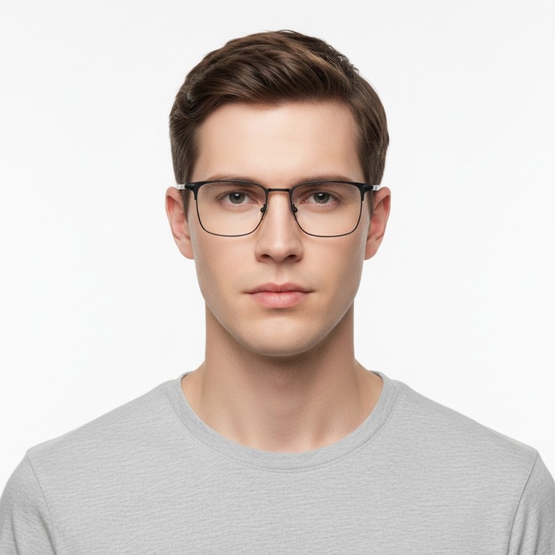  Rectangle Black Eyeglasses