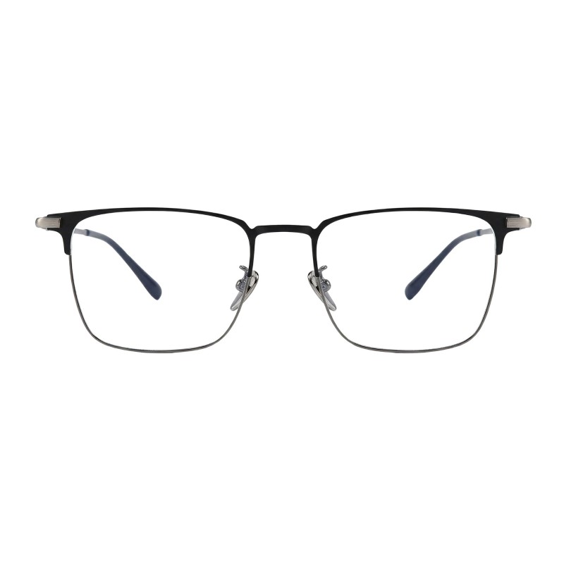  Rectangle Black Gunmetal Eyeglasses