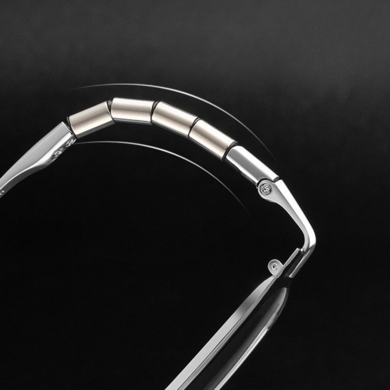  Rectangle Black Silver Eyeglasses