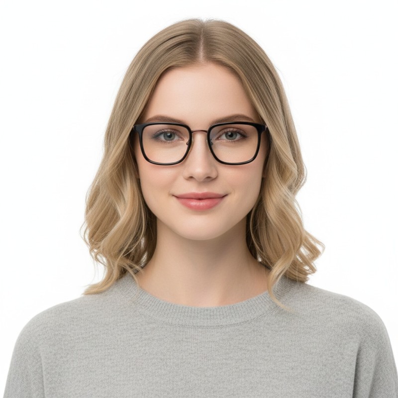 Square Purple Eyeglasses