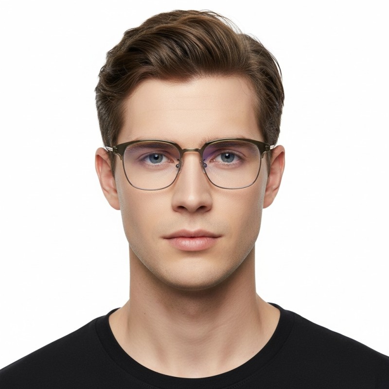 Browline Green Eyeglasses