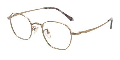 Polygon Champagne Eyeglasses