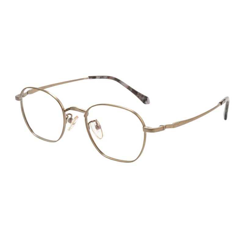 Polygon Champagne Eyeglasses