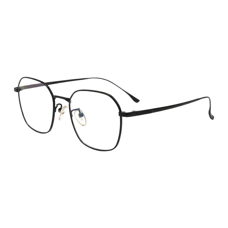 Polygon Black Eyeglasses