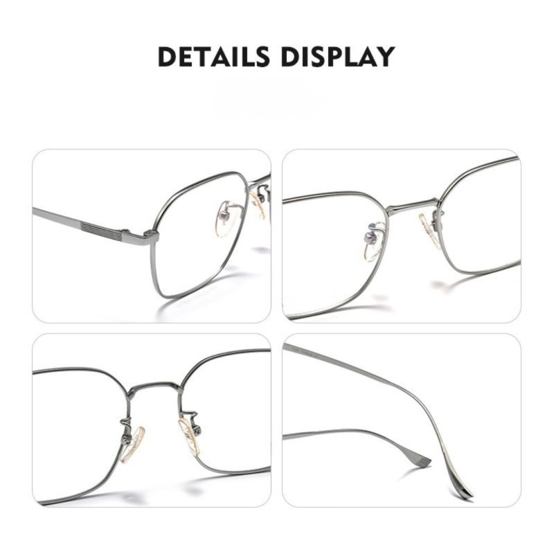 Polygon Silver Eyeglasses