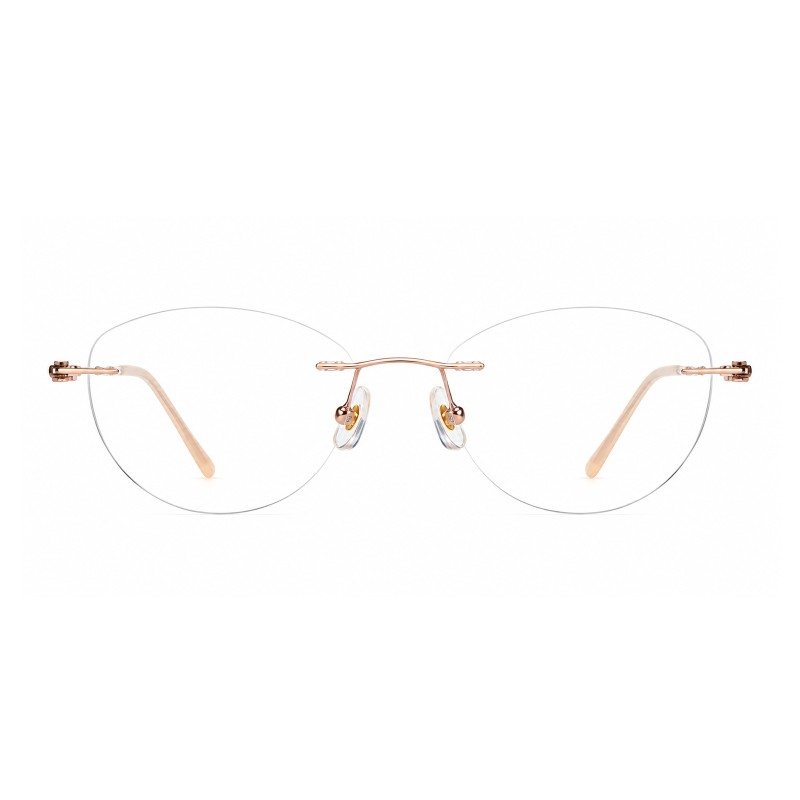 Adeline Rose Gold Cat Eye Prescription Glasses
