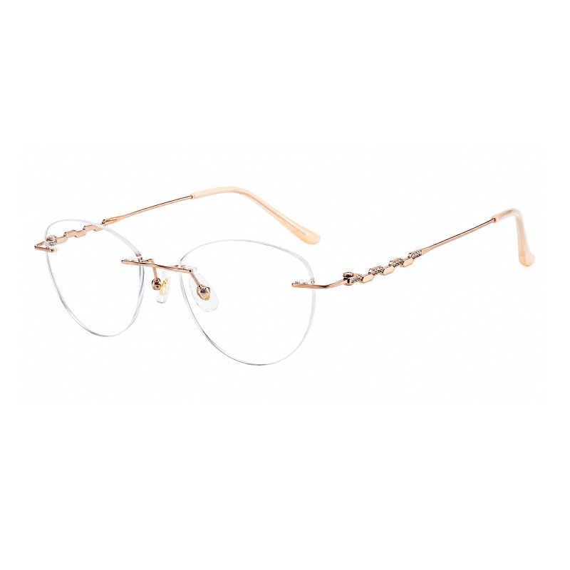 Adeline Rose Gold Cat Eye Prescription Glasses additional view
