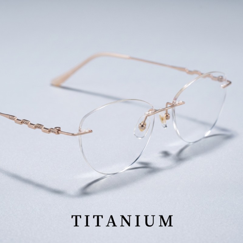 Adeline Rose Gold Cat Eye Prescription Glasses additional view