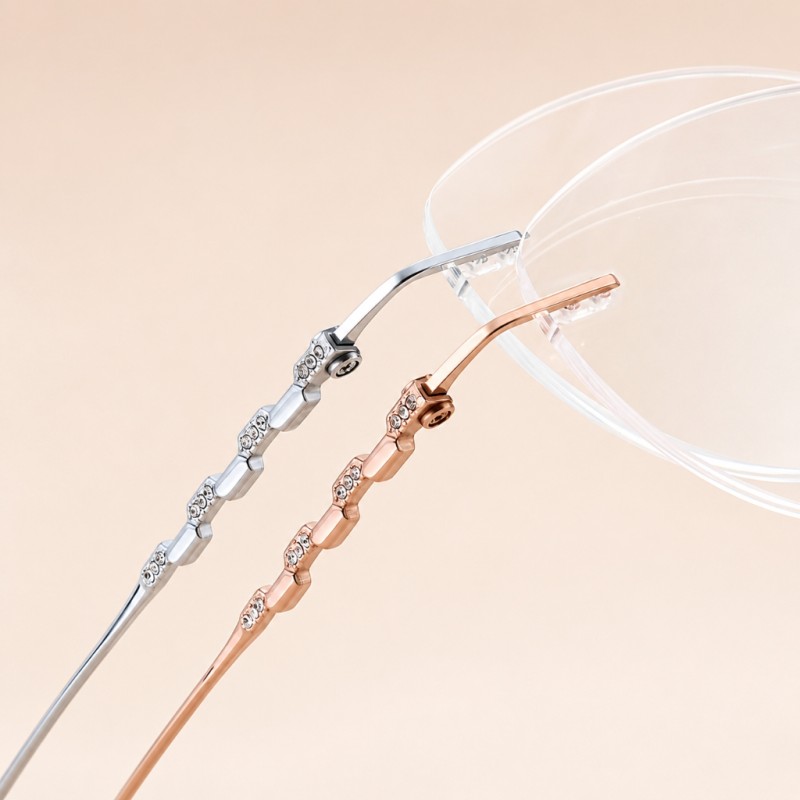 Adeline Rose Gold Cat Eye Prescription Glasses additional view