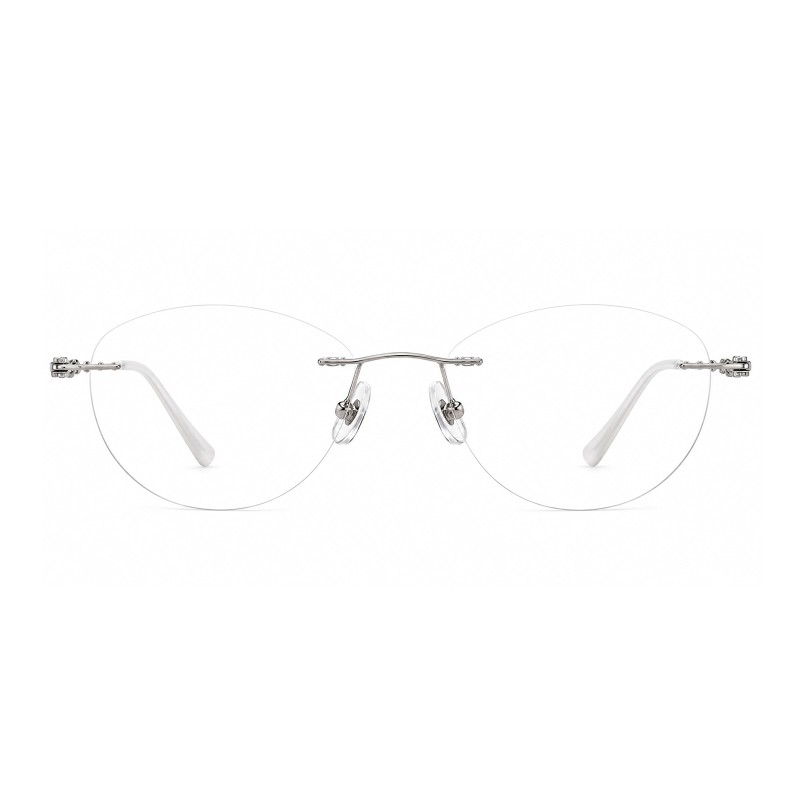 Adeline Silver Cat Eye Prescription Glasses