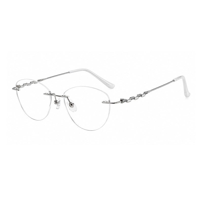 Adeline Silver Cat Eye Prescription Glasses additional view