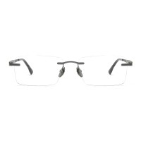 Rectangle Gunnmetal Eyeglasses