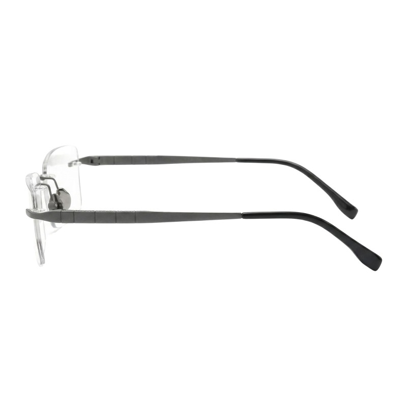 Rectangle Gunnmetal Eyeglasses