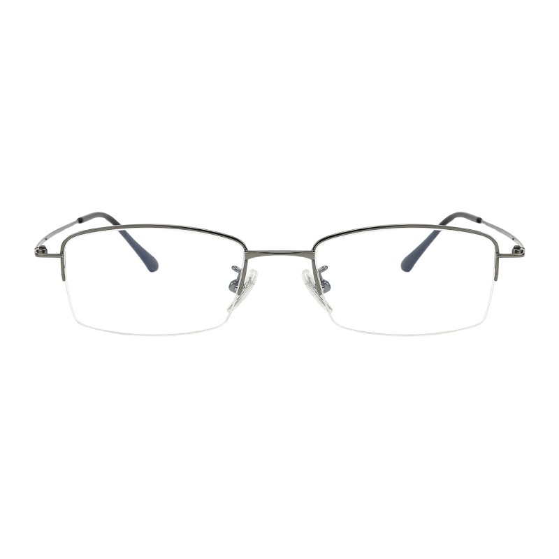 Rectangle Gunmetal Eyeglasses