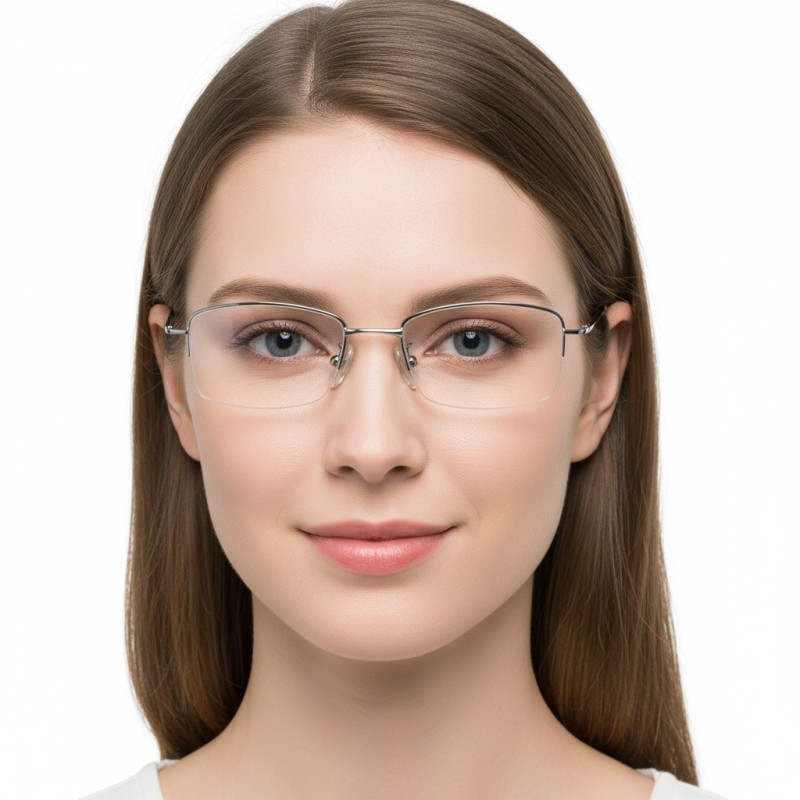 Rectangle Silver Eyeglasses