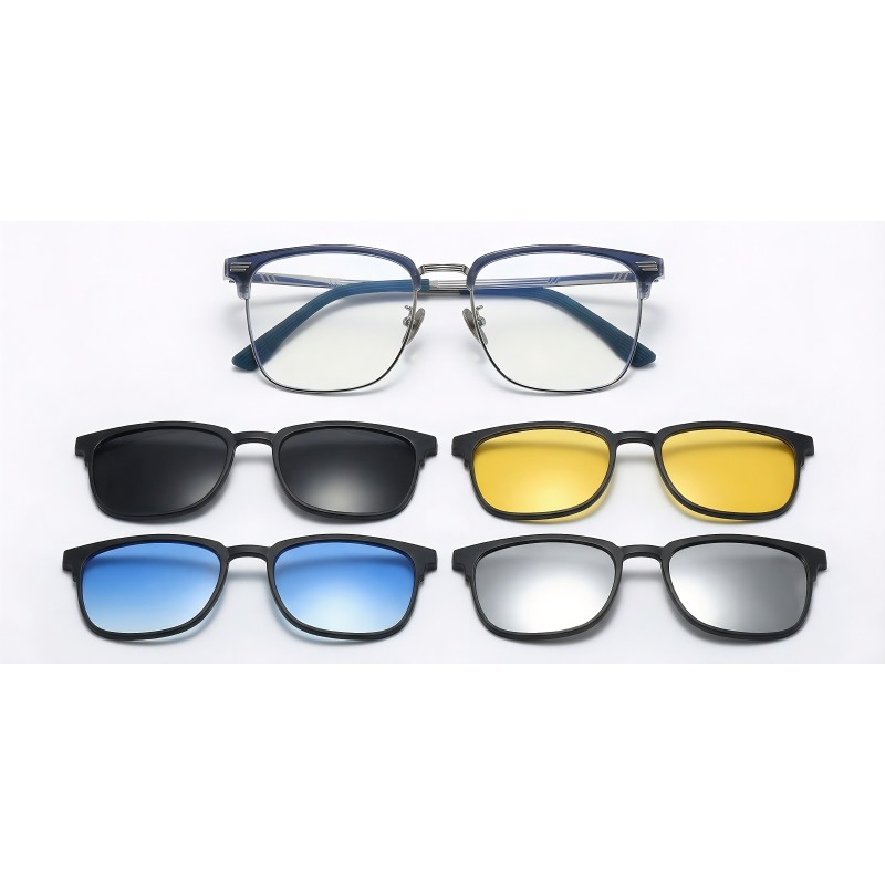 Square Blue Eyeglasses