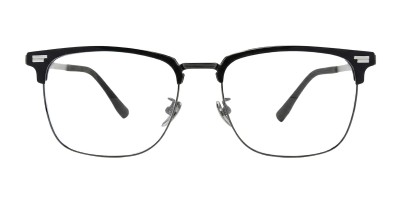 Square Black Gunmetal Eyeglasses