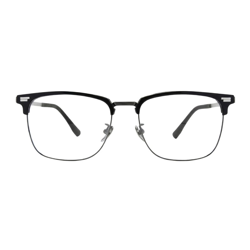 Square Black Gunmetal Eyeglasses
