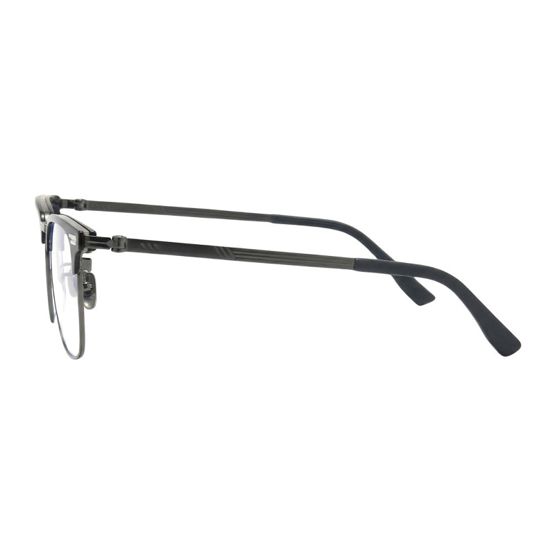 Square Black Gunmetal Eyeglasses