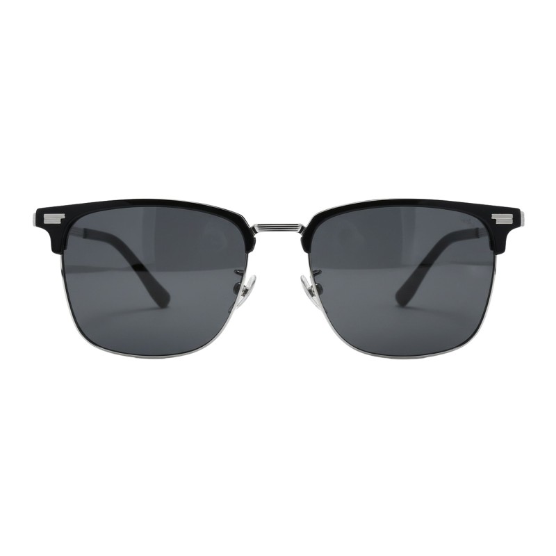 Square Black Silver Eyeglasses