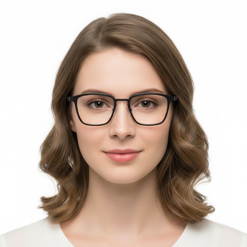Square Black Eyeglasses
