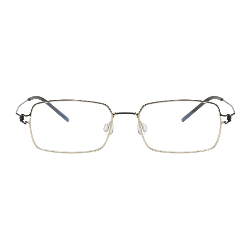 Rectangle Black Golden Eyeglasses
